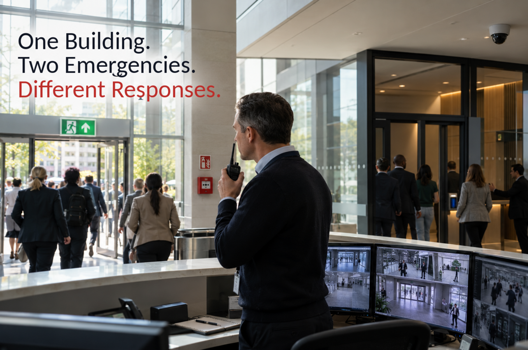 One Building. Two Emergencies. Different Responses.