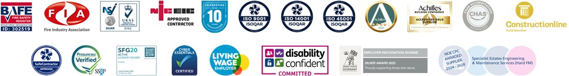 Evotech Fire & Security Accreditations